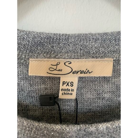 NWT Les Serein Puff Sleeve Long Sleeve Top Soft Gray Size XSmall - Picture 5 of 7